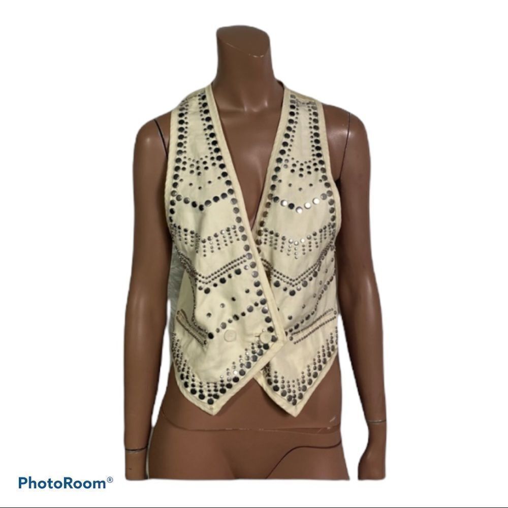 3.1 Phillip Lim Studded Ivory Cream Vest 4